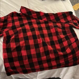 Women’s Red and Black Checkered Shirt